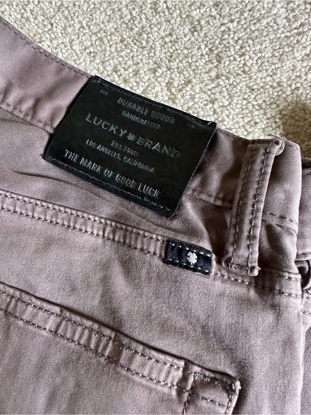 Lucky Brand Men's Taupe-Brown Chinos
